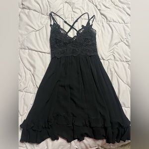 black flowy mini dress listicle dry goods